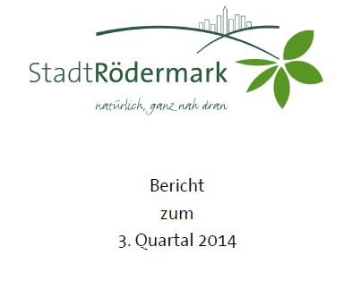 Rödermark. Quartalsbericht 03/2014