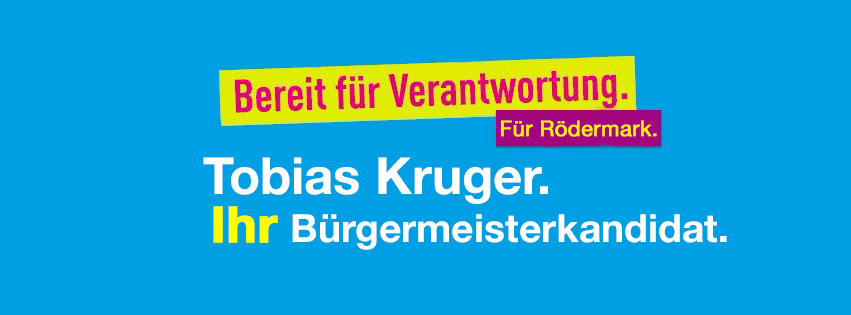 Tobias_Kruger. Buergermeisterkandidat der FDP Rödermark.