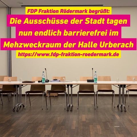 Barrierefreier Zugang zu den Ausschusssitzung